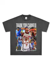 Bc New Summer Basketball Shirt Pays Tribute to Melo Anthony with Printed Short-Sleeve T-Shirt, Heavyweight Loose Men's Short T-Shirt