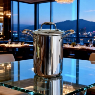 18/10不锈钢汤锅芦笋锅小炸锅意面锅加深卤肉炖锅电磁燃气通用