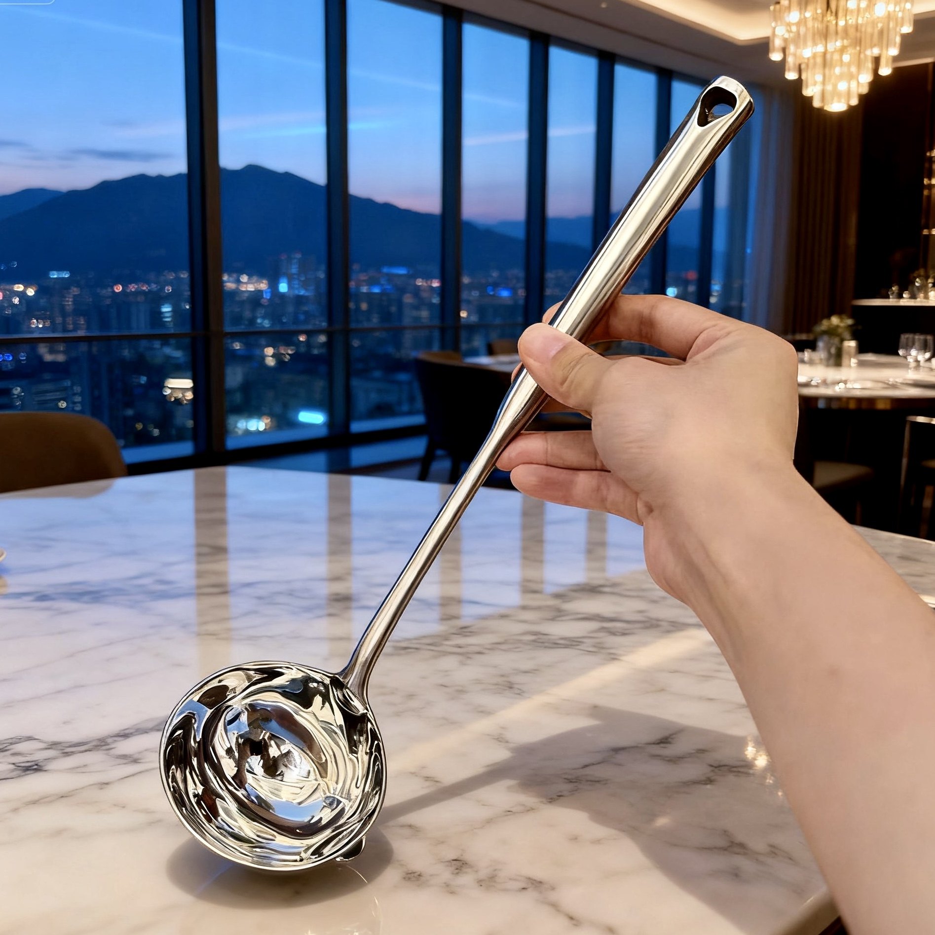 隔油神器 漏油勺304不锈钢过滤油汤勺分离勺去油沥油勺家用厨房滤