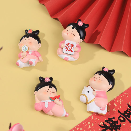 中式唐小圆格格冰箱贴
