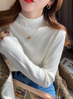 半高领打底衫气质内搭秋冬新款长袖爆款针织衫修身打底毛衣A6160