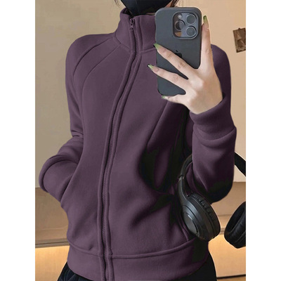 早春修身摇粒绒厚外套女春秋季加绒卫衣颗粒绒冲锋衣内搭抓绒内胆