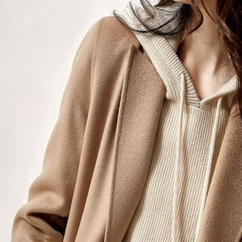冬季新款连帽卫衣女羊绒衫内搭针织衫不起球羊毛衫加厚打底衫