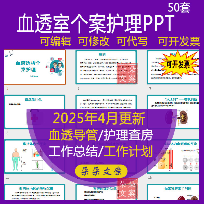 血透室肾内科个案护理案例血液透析院感培训护理查房工作总结ppt