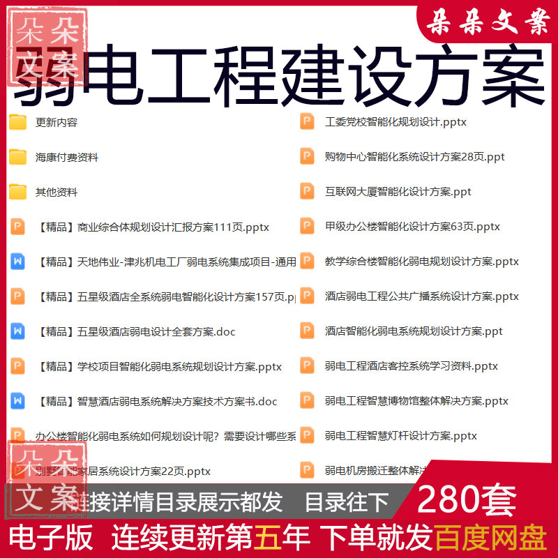 弱电工程建设方案及智能化系统施工预算报价清单项目案例表格资料