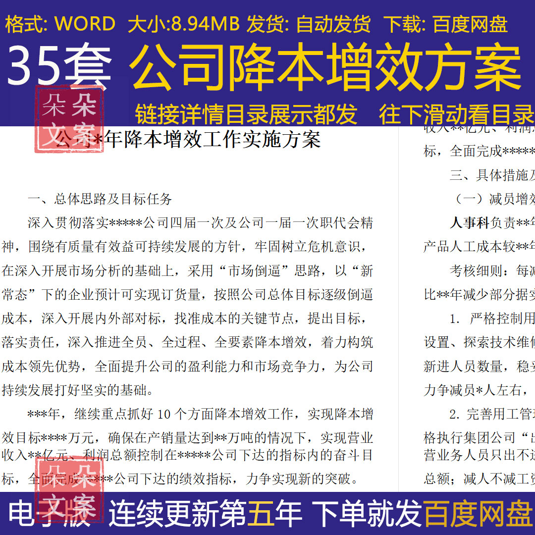 公司年度降本增效细则PPT模板成本控制开源节流管理提升实施方案