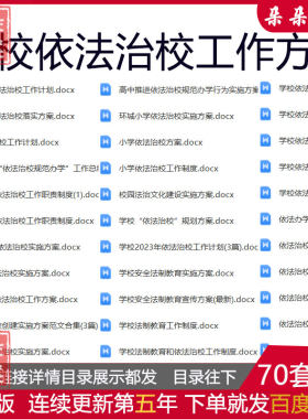 学校依法治校工作实施方案依法治校自查自评报告管理制度教育方案