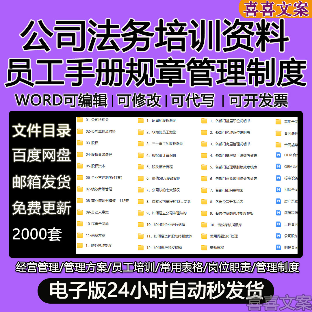 公司法务培训资料章程财务律师实务股权激励方案设计岗位设置职能