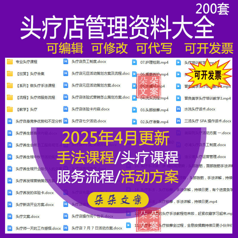 头疗养生馆开业节日营销策划活动方案头疗师服务流程做头疗手法课