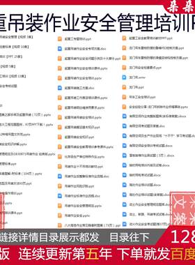 起重吊装作业安全管理培训PPT课件施工规范标准防范措施视频教程