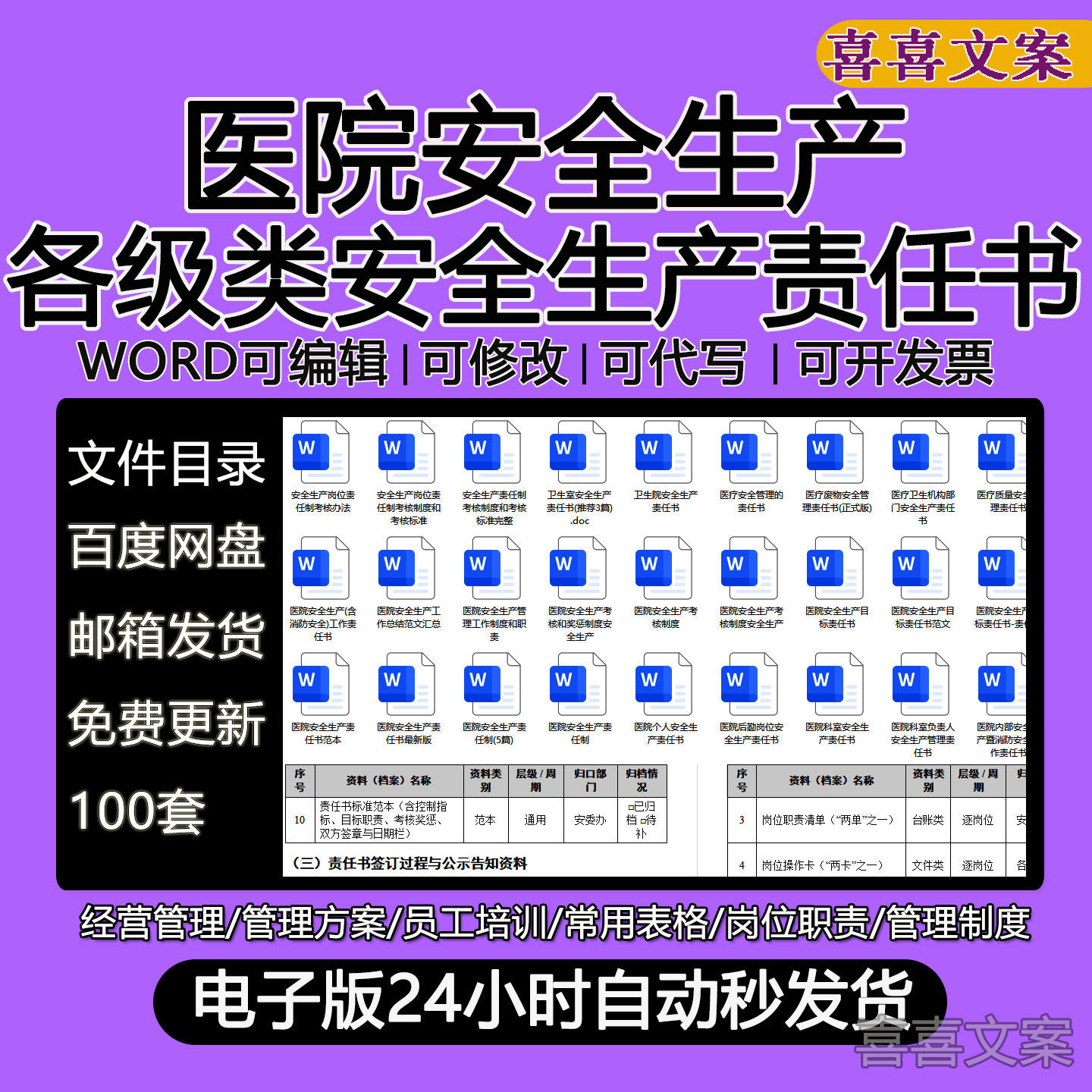 医院全员安全生产责任制消防医疗废物及科室负责人与班组长责任书