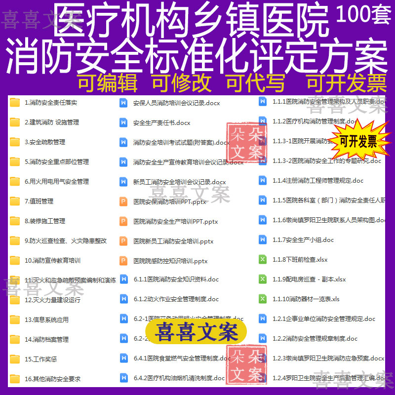 医疗机构乡镇医院消防安全标准化评定方案宣传教育培训及会议记录
