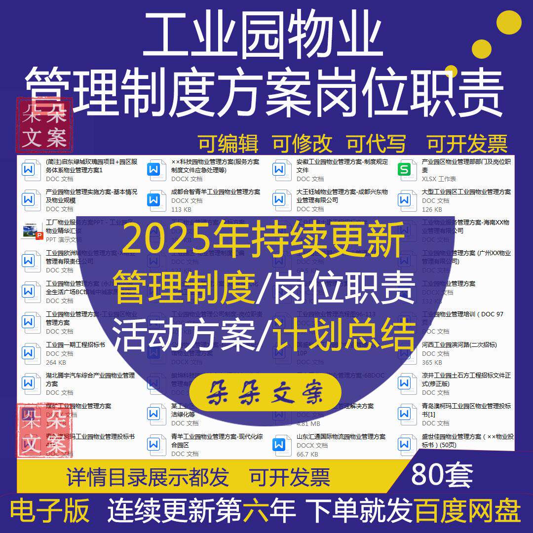 工业园物业保安保洁管理服务方案岗位职责管理制度及培训投标方案