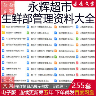 永辉超市生鲜连锁店资料供应商管理手册商业模式经营管理制度方案