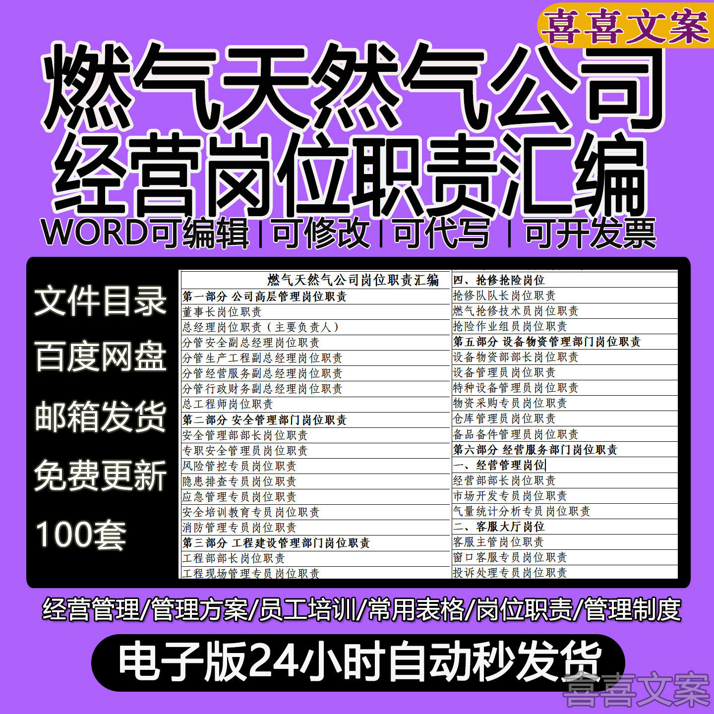 燃气天然气公司经营生产运行部门工程财务经理安全管理员岗位职责