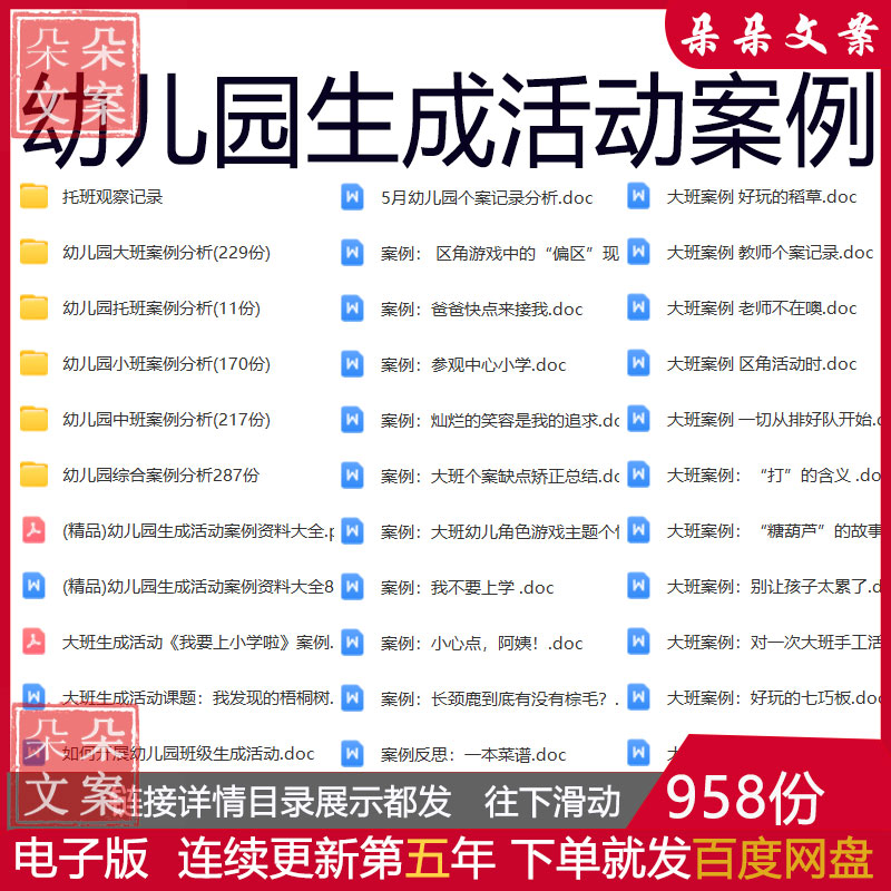 幼儿园大中小班生成活动案例及社会活动教学案例主题课程实例记录