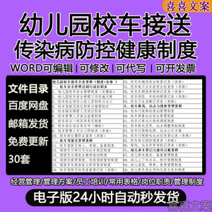 幼儿园校车安全监护安全培训教育管理制度驾驶员岗位职责管理规定