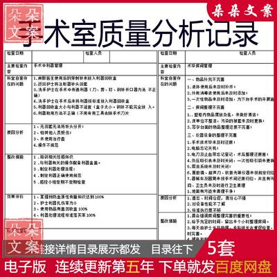 手术室护理质量持续改进记录第二季度护理质量分析报告质量考核
