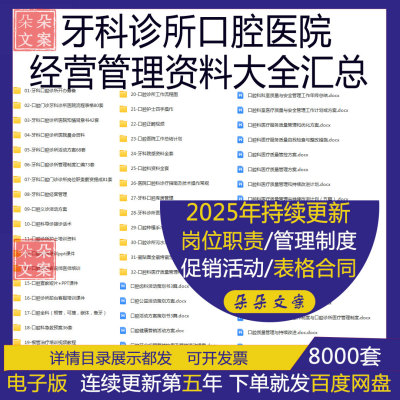 2025牙科医院口腔门诊所经营管理制度岗位职责护士医生培训话术表
