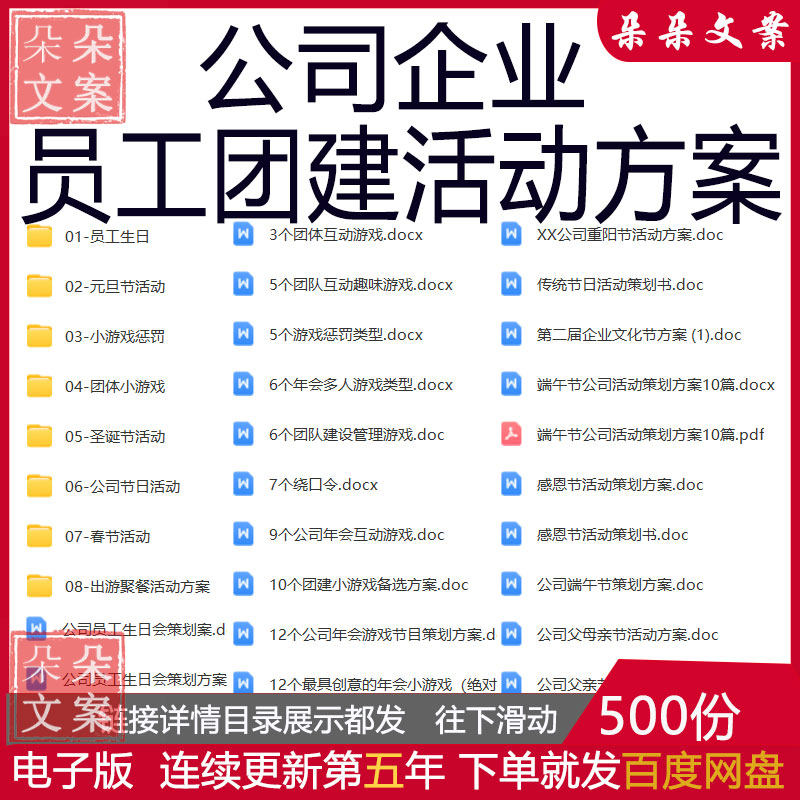公司企业员工生日会春节元旦流程运动晚会团建游戏策划活动方案