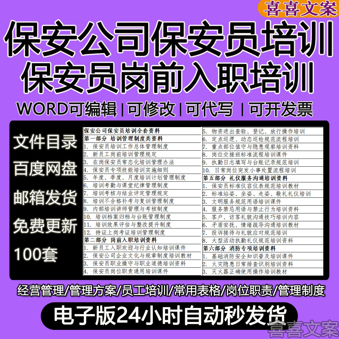 保安公司保安员年度培训计划管理制度及考勤奖惩薪资制度培训课件