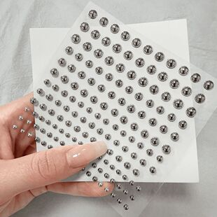 无洞个性眉钉贴唇钉贴自粘免打孔泪钻酒窝假眉鼻耳钉贴唇环肚脐钉