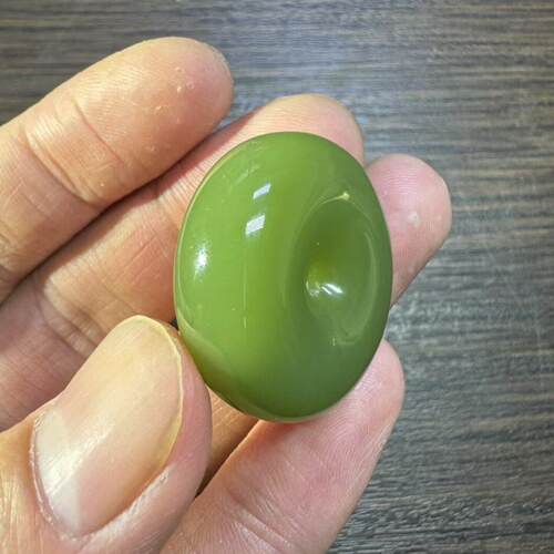 方圆一手自加工 定金 带皮平安扣析木河磨玉籽料和田玉高品质定制