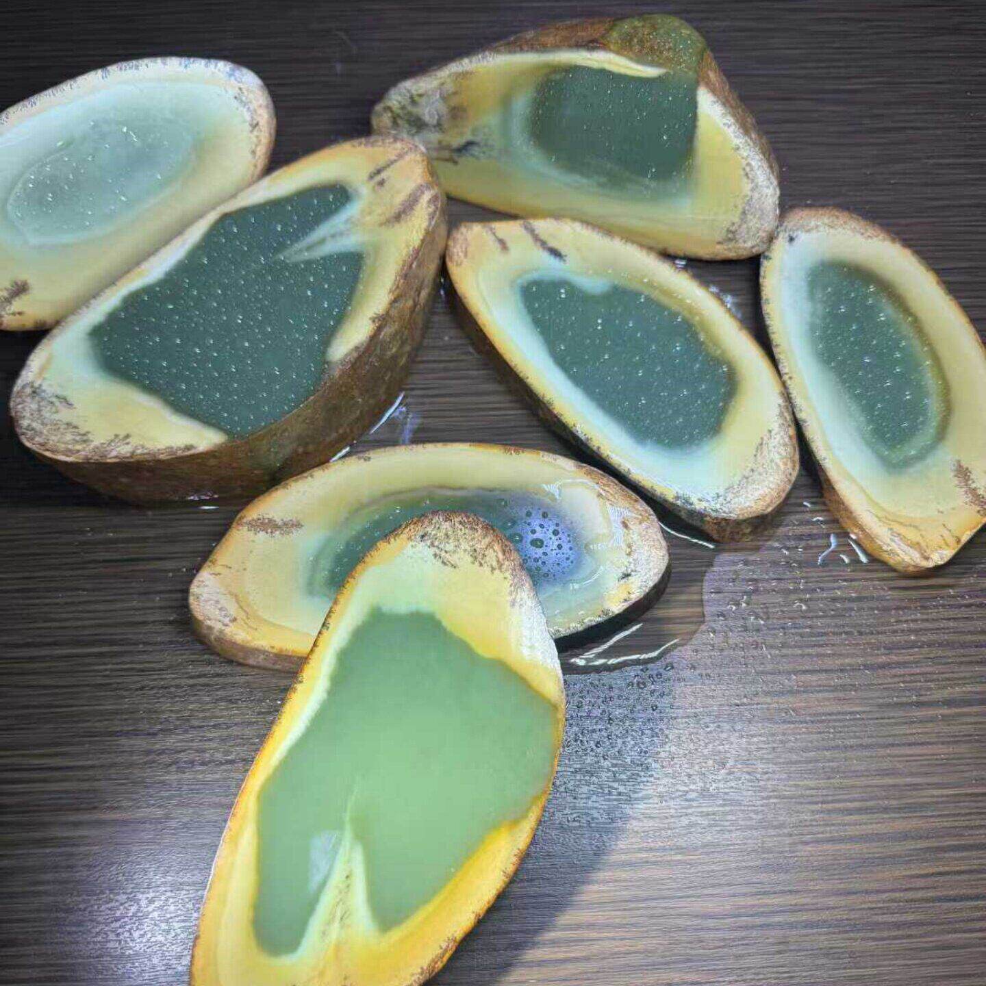 定金工厂原石毛料黄绿带皮析木河磨玉籽料椴树林和田玉定制