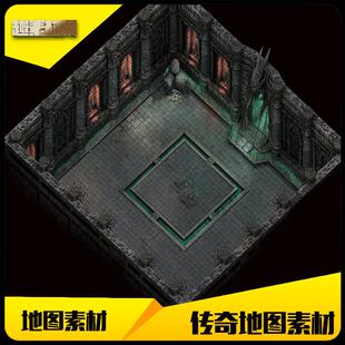 传奇地图素材祖玛殿堂高清地砖活动小图封边完整-DT127