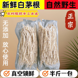 新鲜野生白茅根现挖现发茅根草去皮干净原生态广东凉茶原料