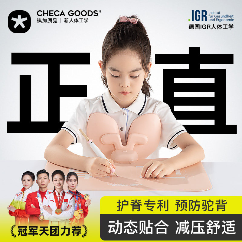 祺加质品正直儿童坐姿写字姿势矫正器小学生写作业书桌支架防近视坐姿纠正器防驼背防低头视力保护器桌面款