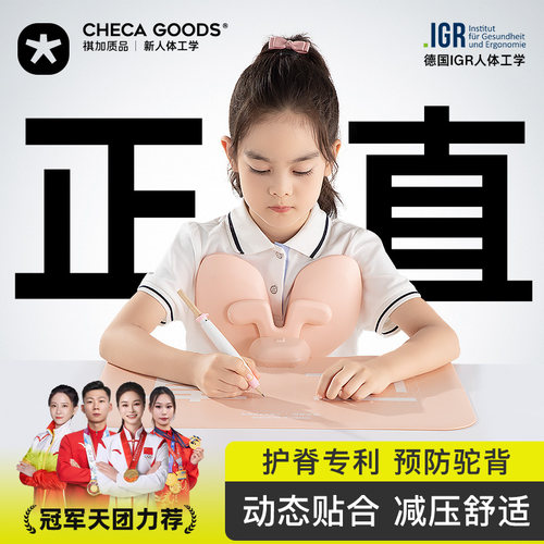 祺加质品正直儿童坐姿写字姿势矫正器小学生写作业书桌支架防近视坐姿纠正器防驼背防低头视力保护器桌面款