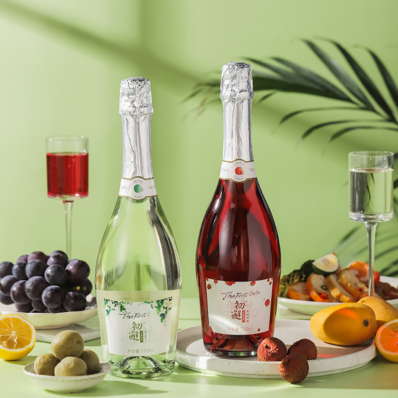 初邂荔枝树莓无醇果汁饮料750ml莫吉托