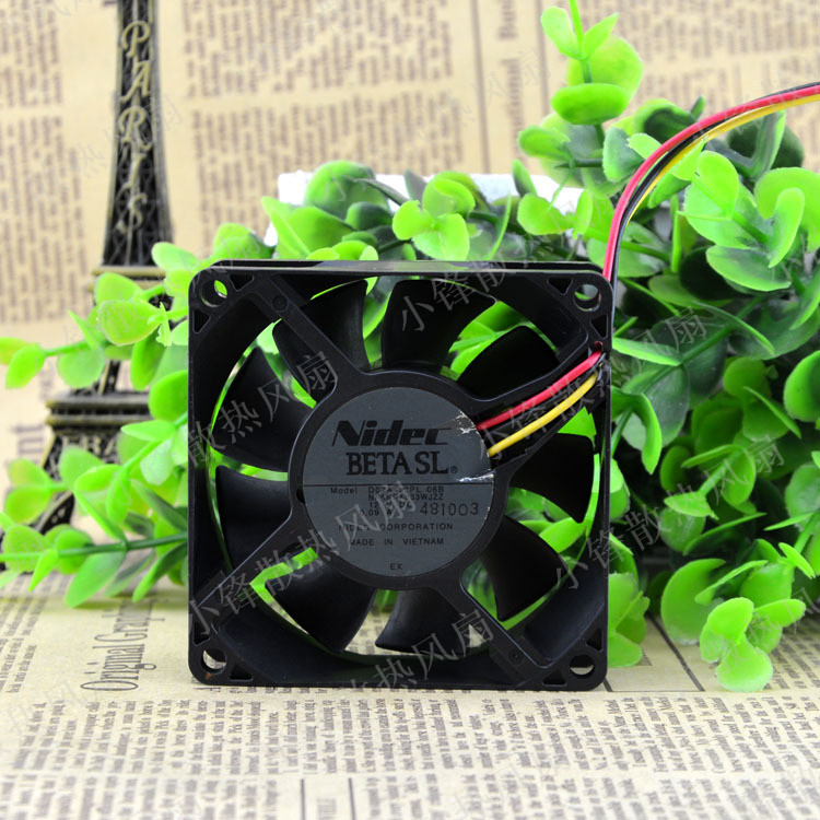 原装 NIDEC D07A-12PL 06B 12V 0.09A 7CM 7025 3线 散热 风扇