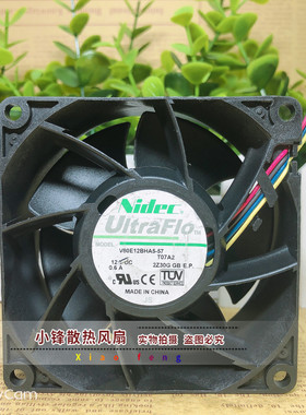 原装Nidec V80E12BHA5-57 12V 0.6A 8038 8cm 服务器暴力散热风扇