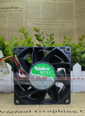 原装Nidec V35375-58 8038 12V 0.60A 8cm 服务器 机箱 散热风扇