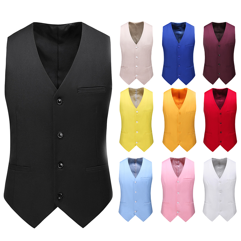 西装马甲男Men Vest Mens Casual Suit V-necked Slim Fit Vests 男装 背心 原图主图