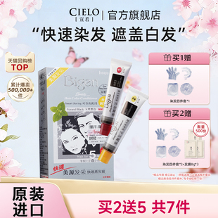 胖东来同款 快速黑发霜染发膏进口快速染发健康遮白发 发采男士