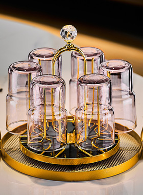 凉白开入宅啤酒杯喝水水杯灰色乔迁ins新房子泡茶杯茶具大容量