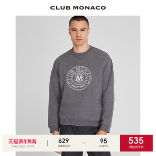 复古休闲卫衣 秋冬重磅纯棉圆领字母LOGO美式 CLUB MONACO男装
