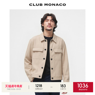 休闲百搭通勤工装 美式 夹克外套 MONACO亚麻混纺男装 CLUB