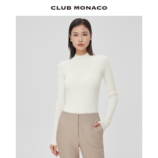 CLUB 美丽诺细羊毛修身 半高领针织衫 毛衣 MONACO女装