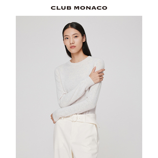 秋冬软糯圆领套头毛衣针织衫 100%山羊绒 CLUB MONACO女装