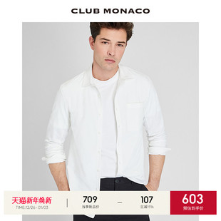 白衬衫 棉简约贴袋休闲通勤长袖 MONACO男装 CLUB