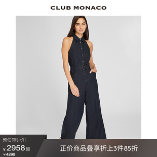 MONACO女装 24春夏新品 腰带式 CLUB 品质感丝麻无袖 连体阔腿长裤