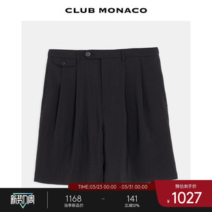 热裤 CLUB 带扣口袋日常通勤时尚 半松紧腰休闲短裤 MONACO男士