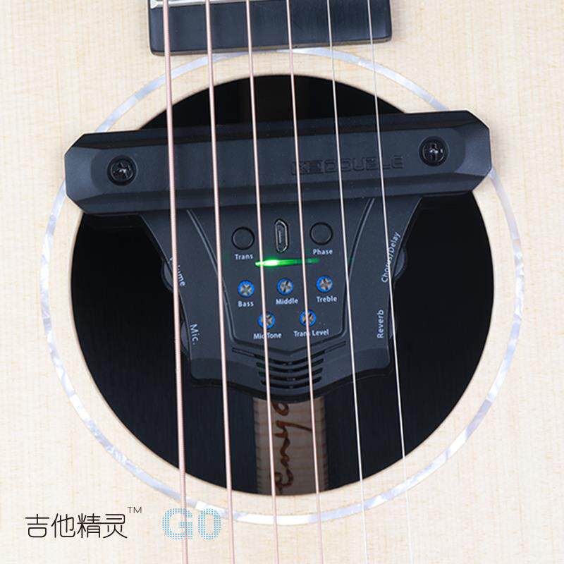 新款吉他拾音器B1G B2G0打板双拾音尾钉式民谣 木吉他 加震拾音器