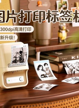 精臣B21Pro高清版照片打印机300dpi家用小型黑白照片相片爱豆小卡图片简笔画手账贴纸家用手持蓝牙图像打印机