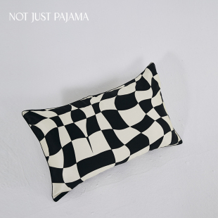 重磅真丝枕套棋格印花送礼 Pajama Not Just
