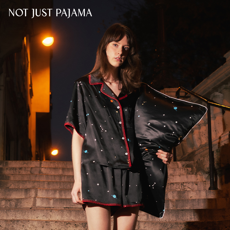 NotJustPajama女真丝印花睡衣